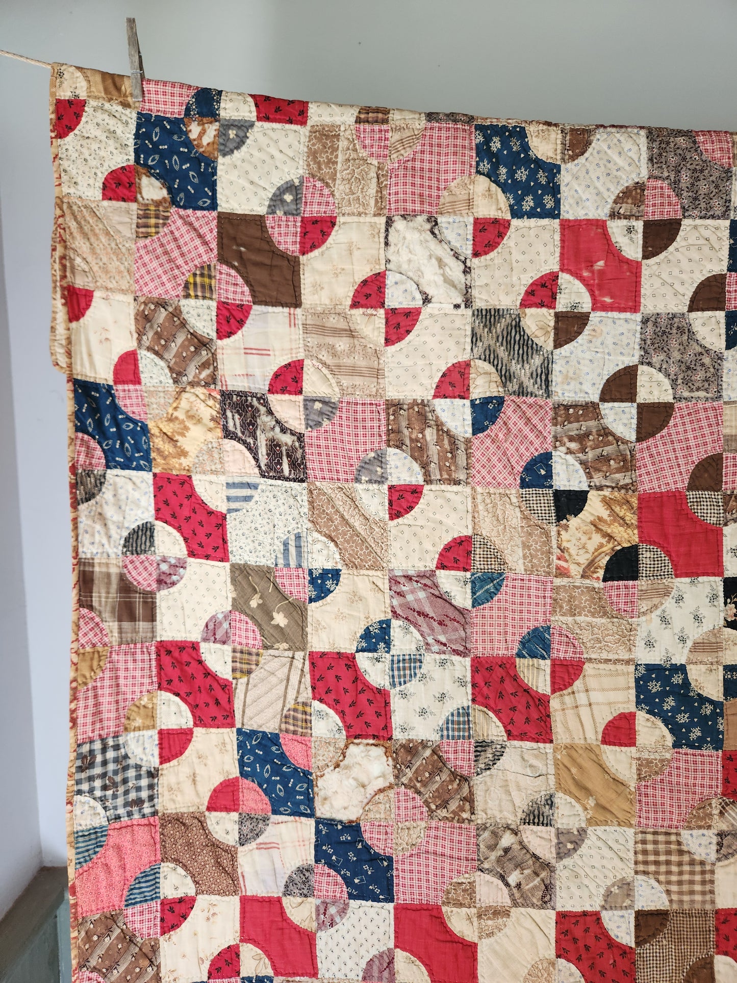 Antique Snowball Quilt c1890