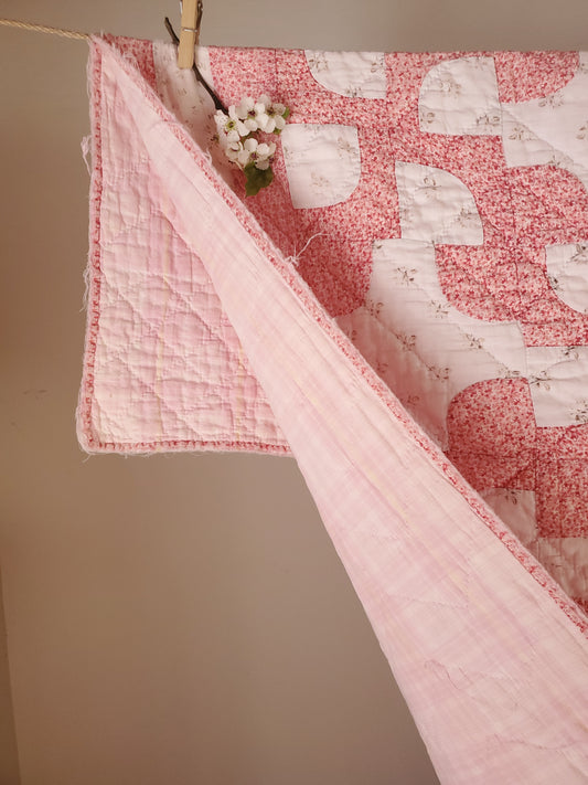 Vintage Pink & White Apple Blossom