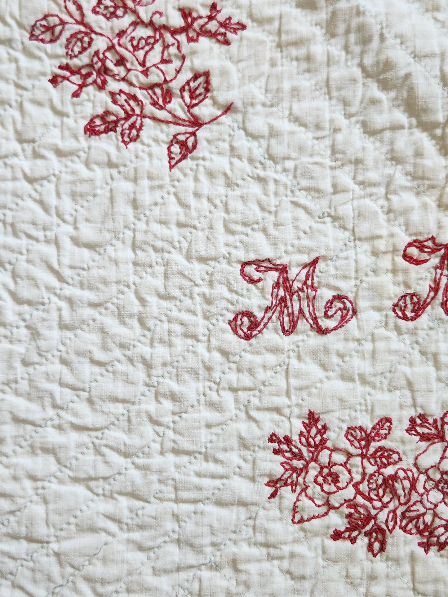 Antique Redwork Quilt, 1890