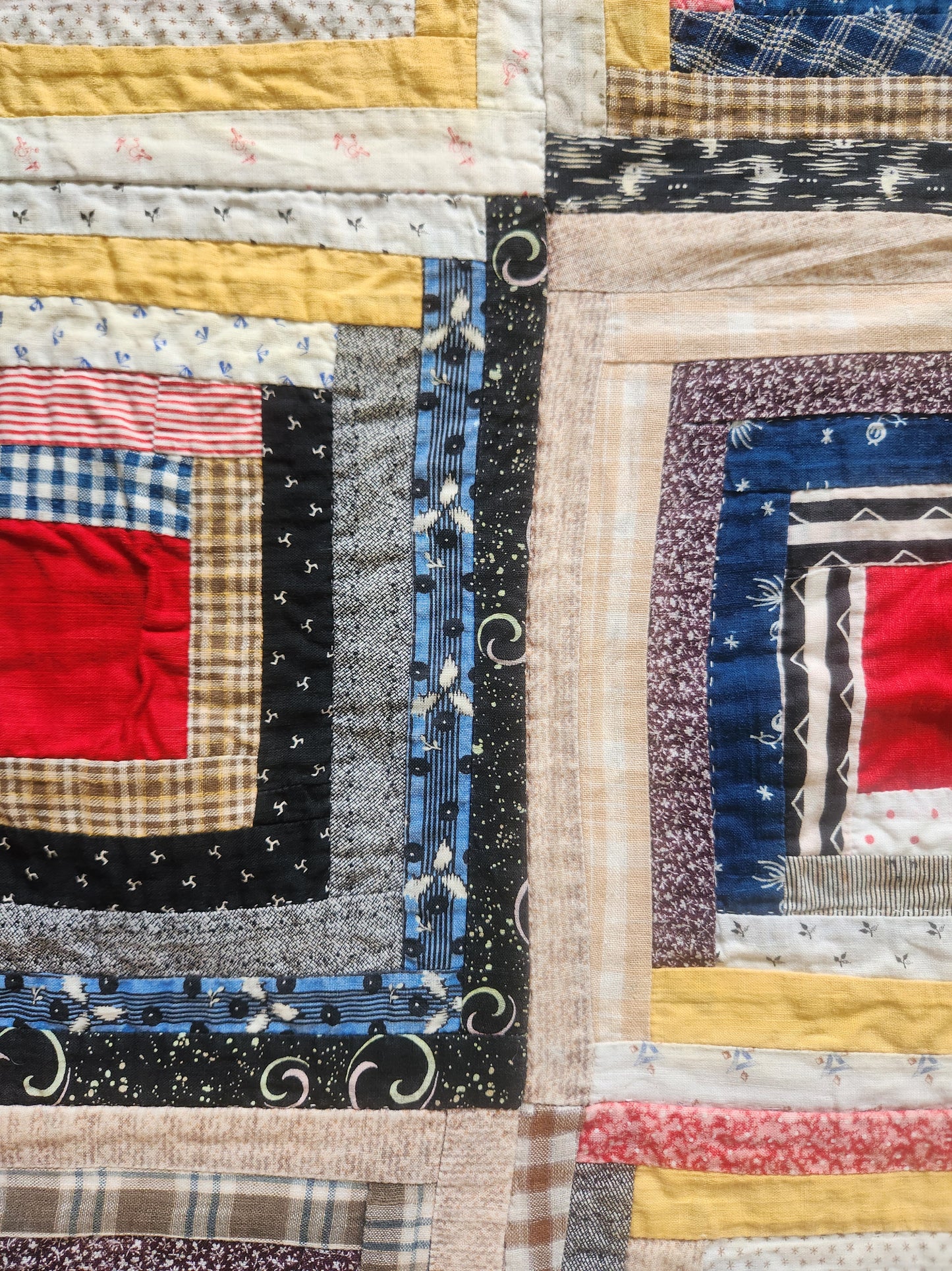 Late 19th Century Log Cabin Quilt