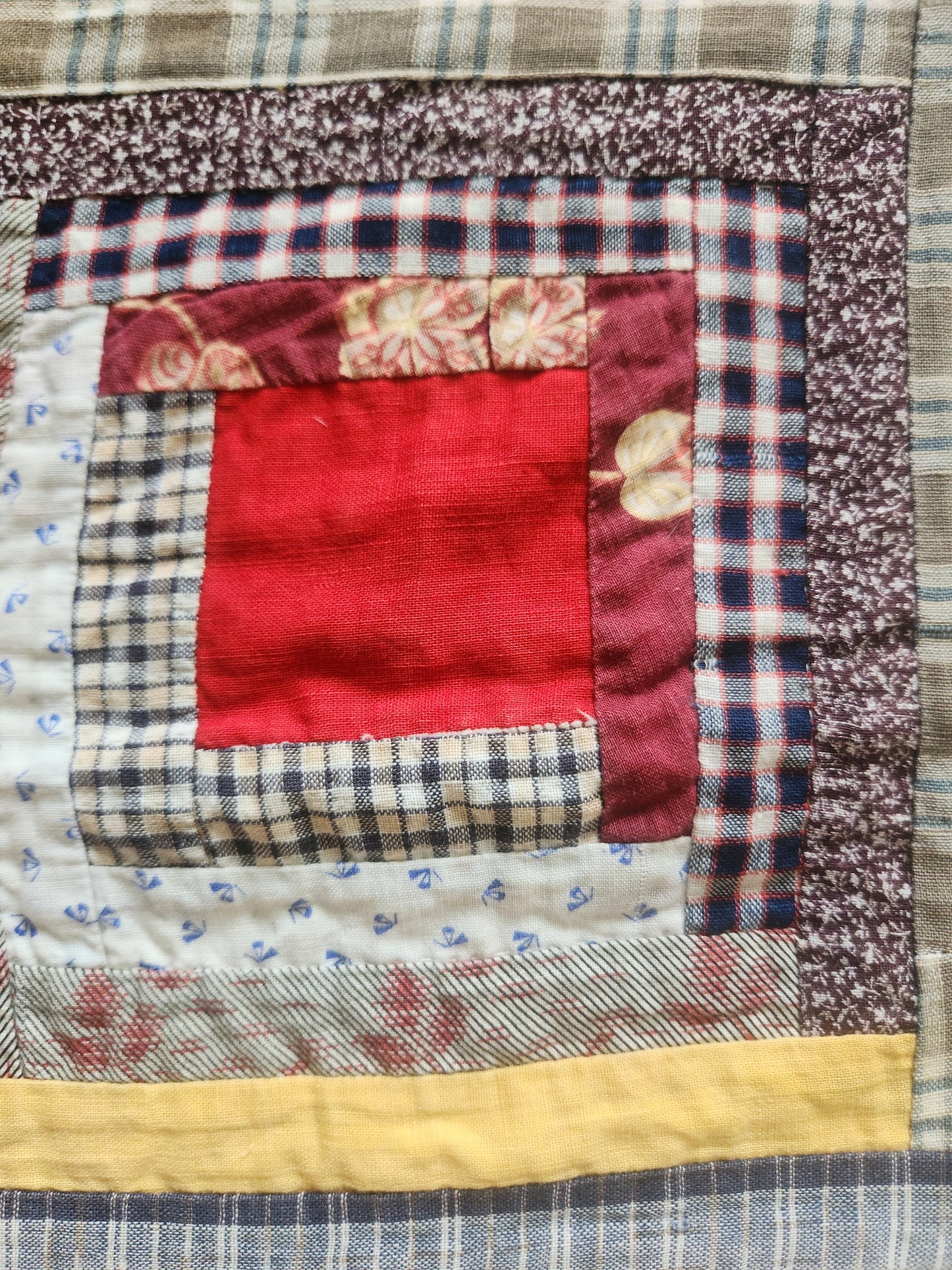 Late 19th Century Log Cabin Quilt