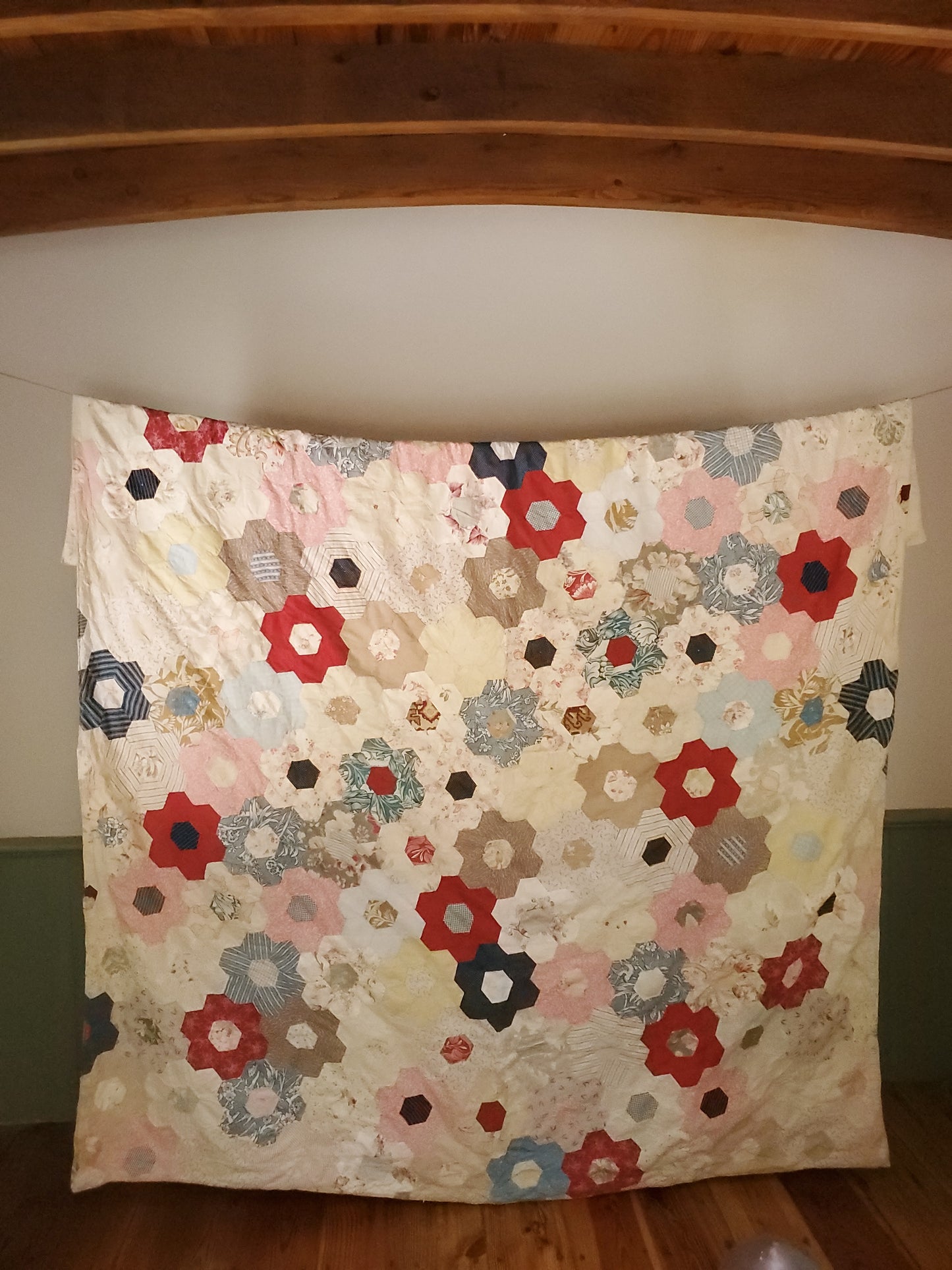 Treasured Antique Hexagon Quilt