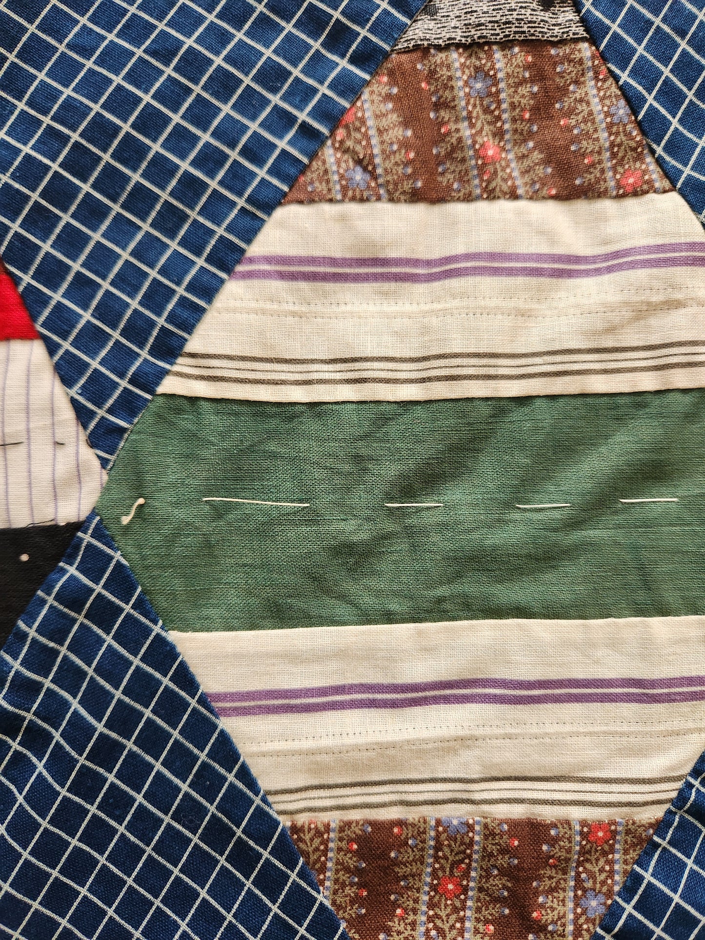 Antique Indigo Quilt Top c1890