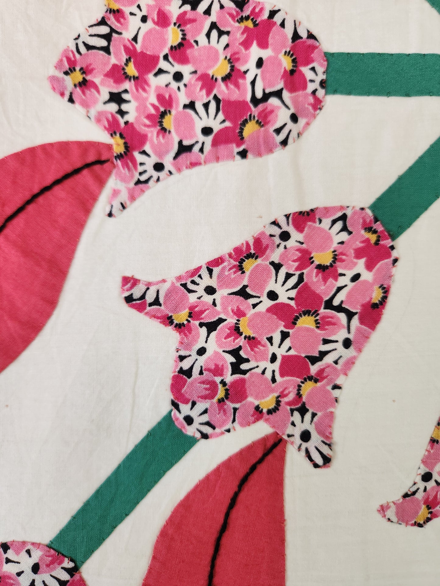 Vintage Hand Stitched Album Coverlet c1950 (A)