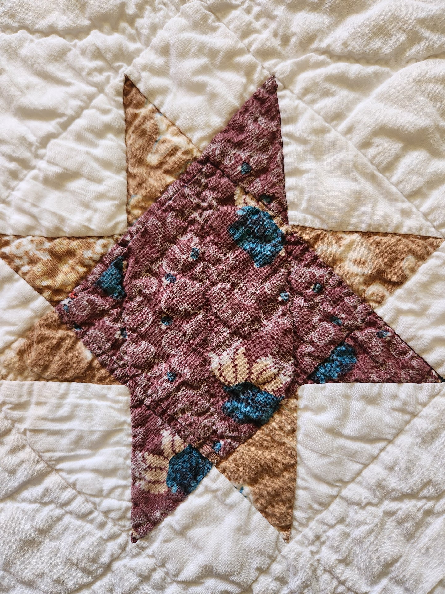Antique 19th Century Evening Star Quilt