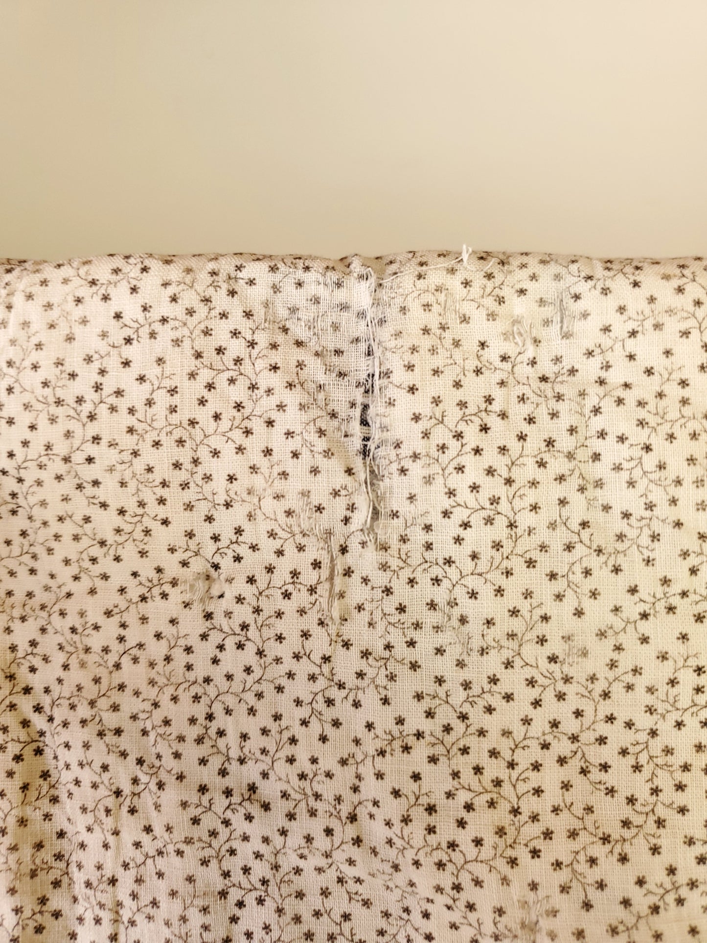 Hand Tied Shirting Quilt c1920