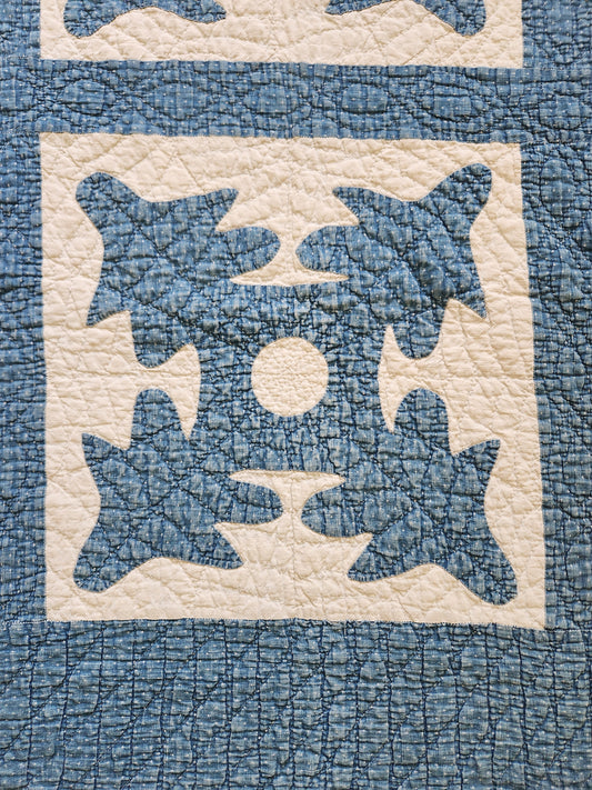 Antique & White Papercut Quilt c1900