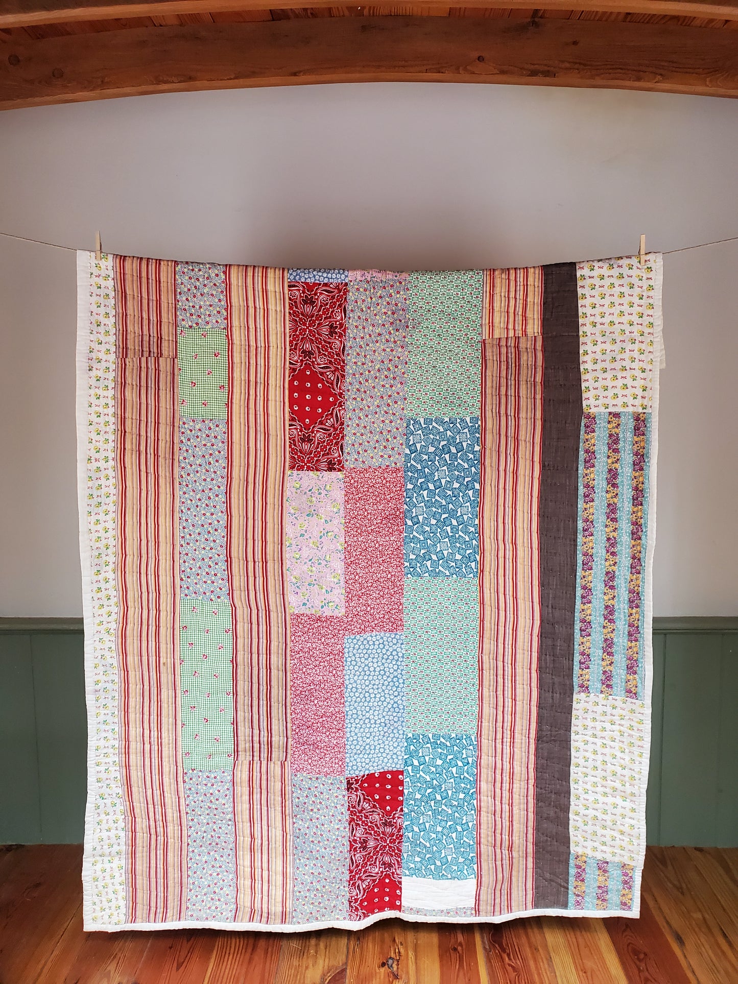 1930s Vintage Feed Sack Quilt