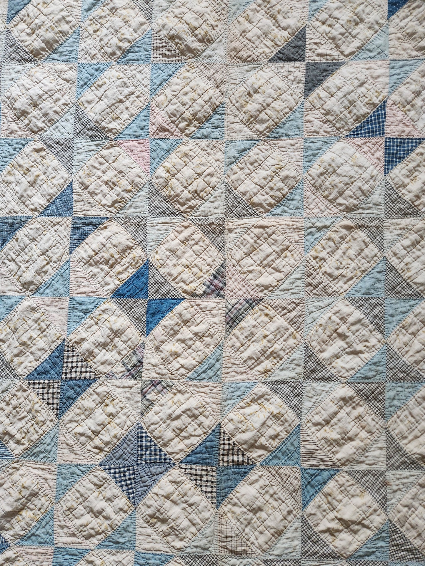 Antique Square in a Square Patchwork Quilt c1900