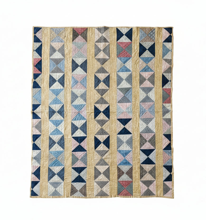 Antique Patchwork Chain Quilt c1920