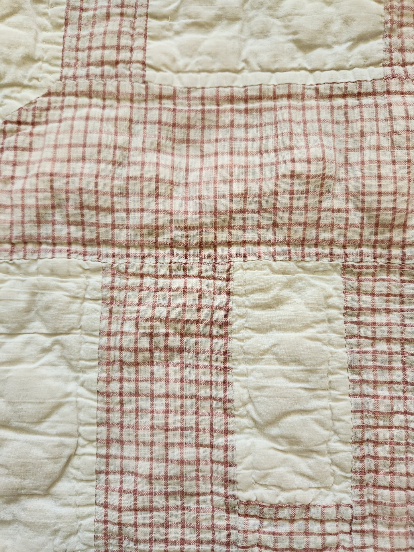 1930’s Feed Sack Log Cabin/School House Quilt
