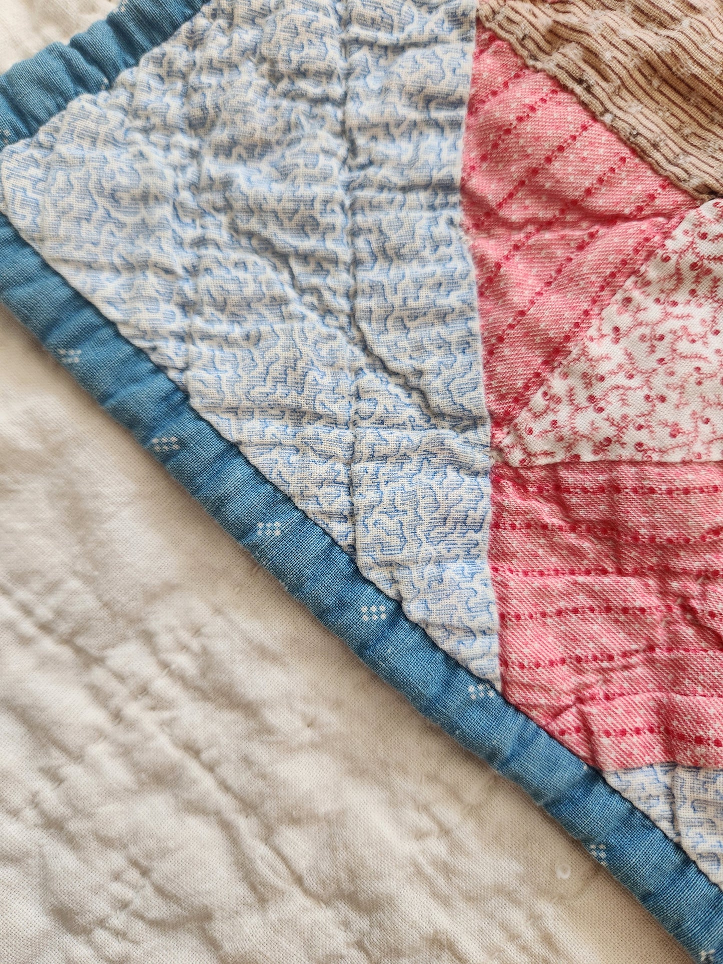 Antique Eight Point Star Patchwork Quilt c1880