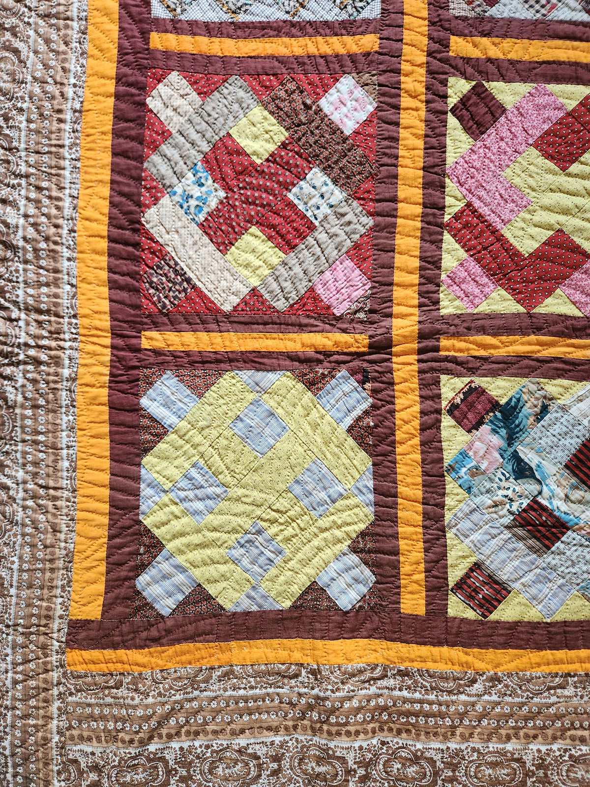 Antique Album Block Quilt c1870