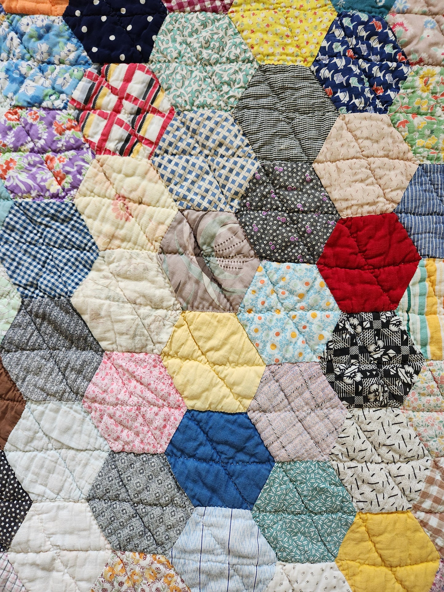 Hexagon Quilt c1940