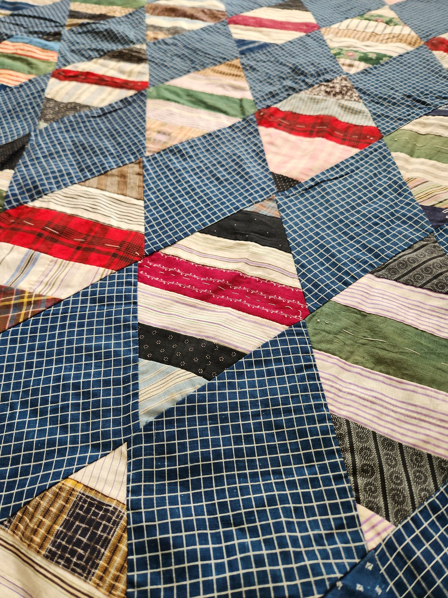 Antique Indigo Quilt Top c1890