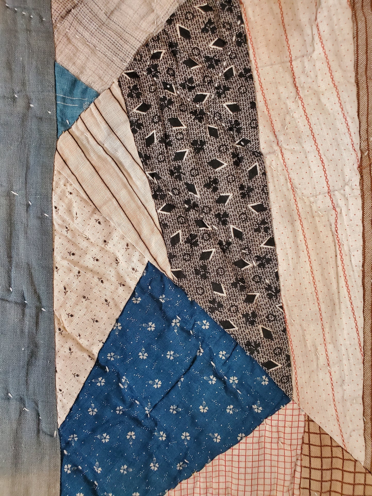 Antique Feed Sack String Quilt