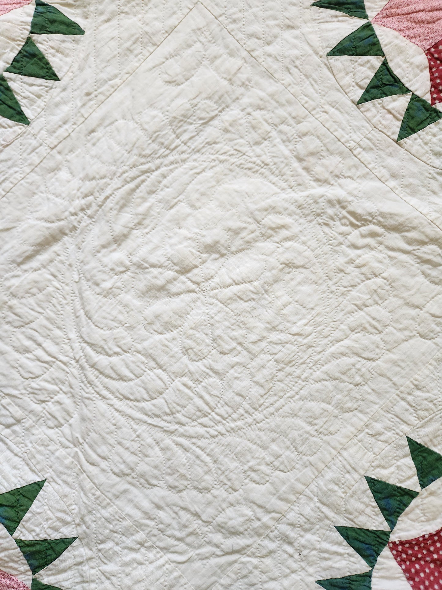 Antique Hex Star Quilt c1860