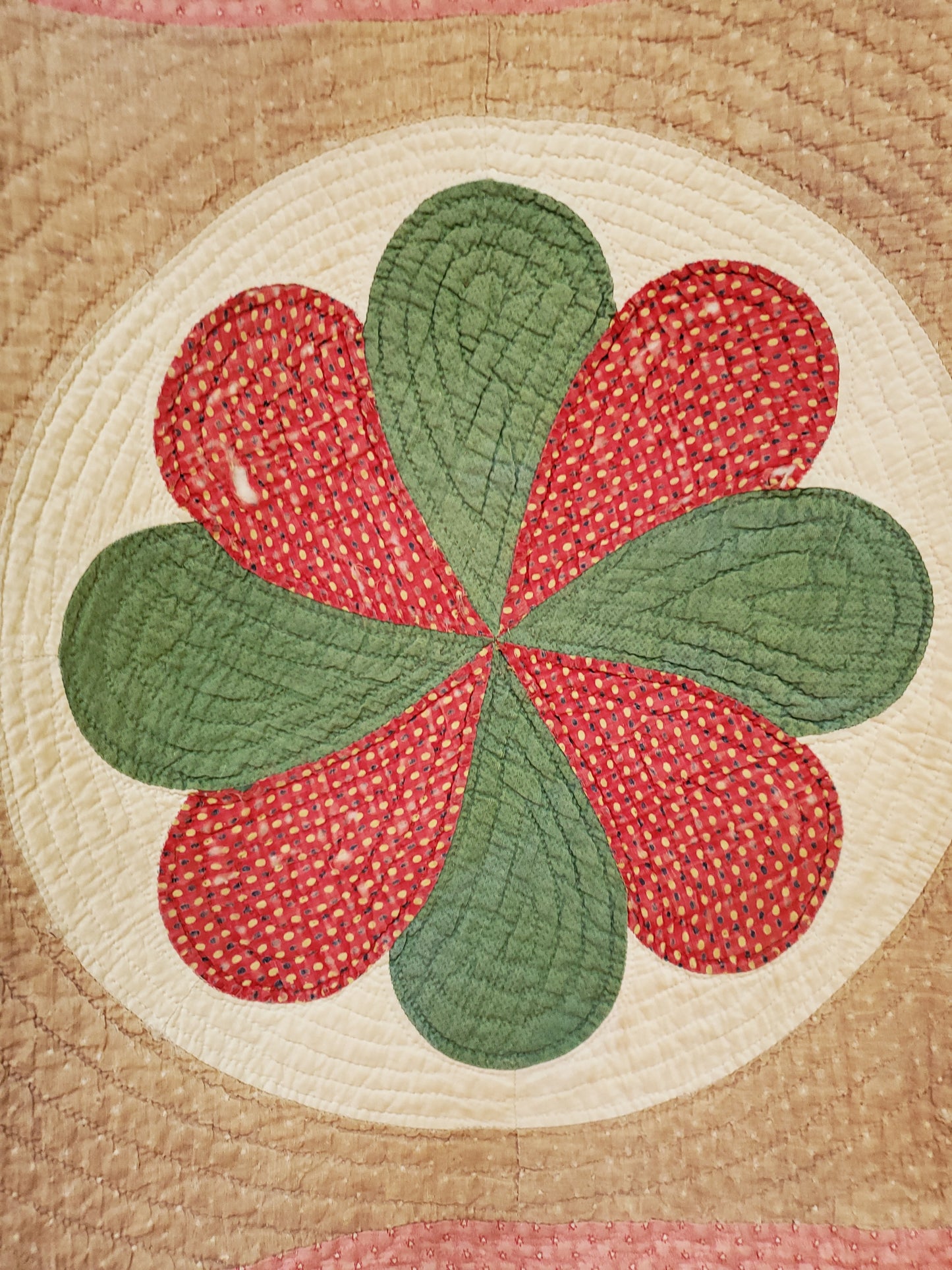 19th Century Pinwheel Rose Quilt