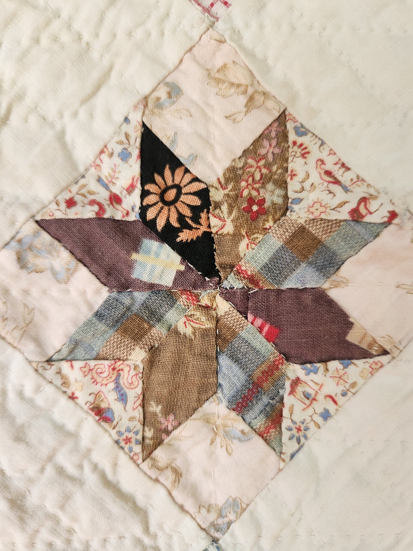 Antique LeMoyne Star Quilt ca 1880