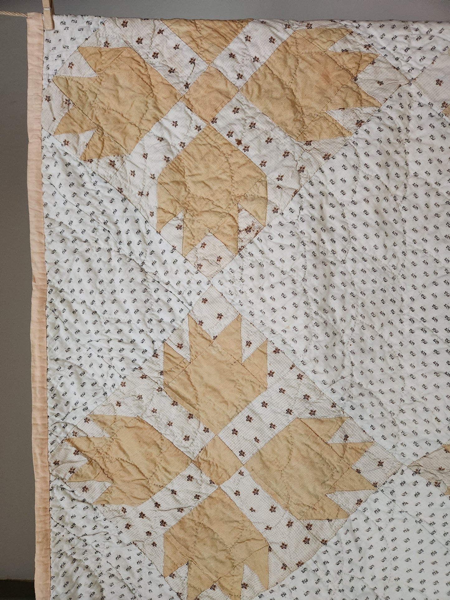 Antique Bear Paw Patchwork Quilt c1890