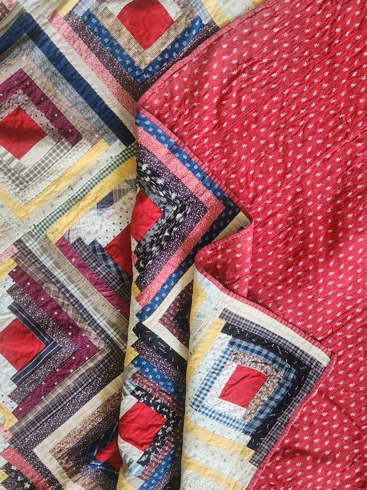 Late 19th Century Log Cabin Quilt