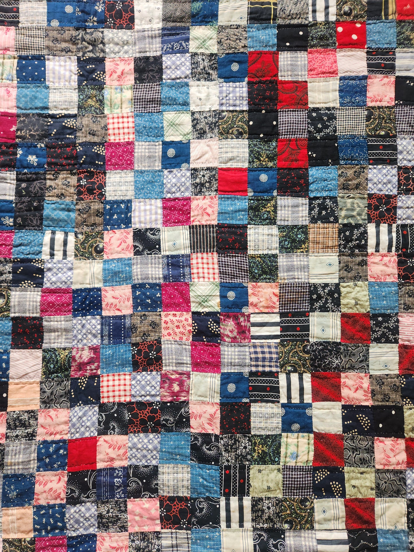 The Eddie Quilt - Antique Postage Stamp Quilt c1890