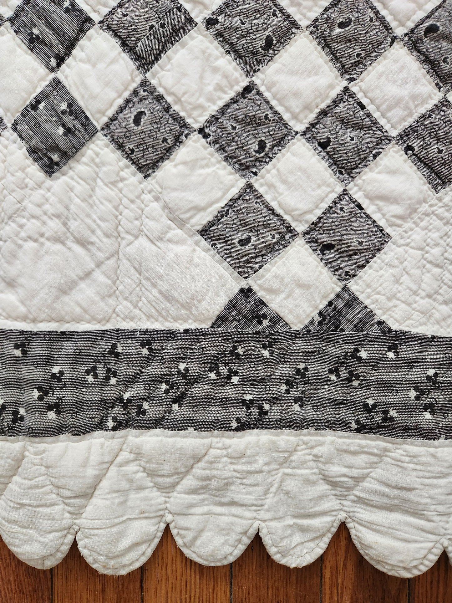 Antique Mourning Quilt c1900