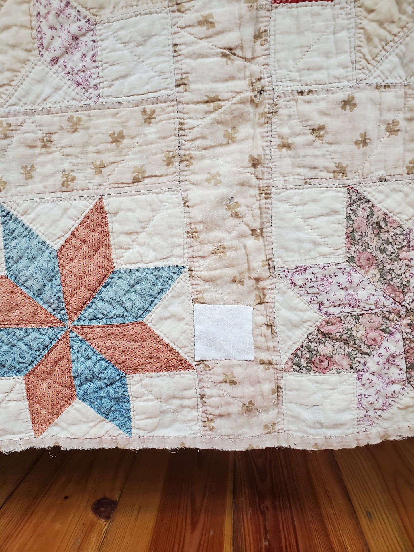 Antique 8 Point Star Quilt, ca 1900