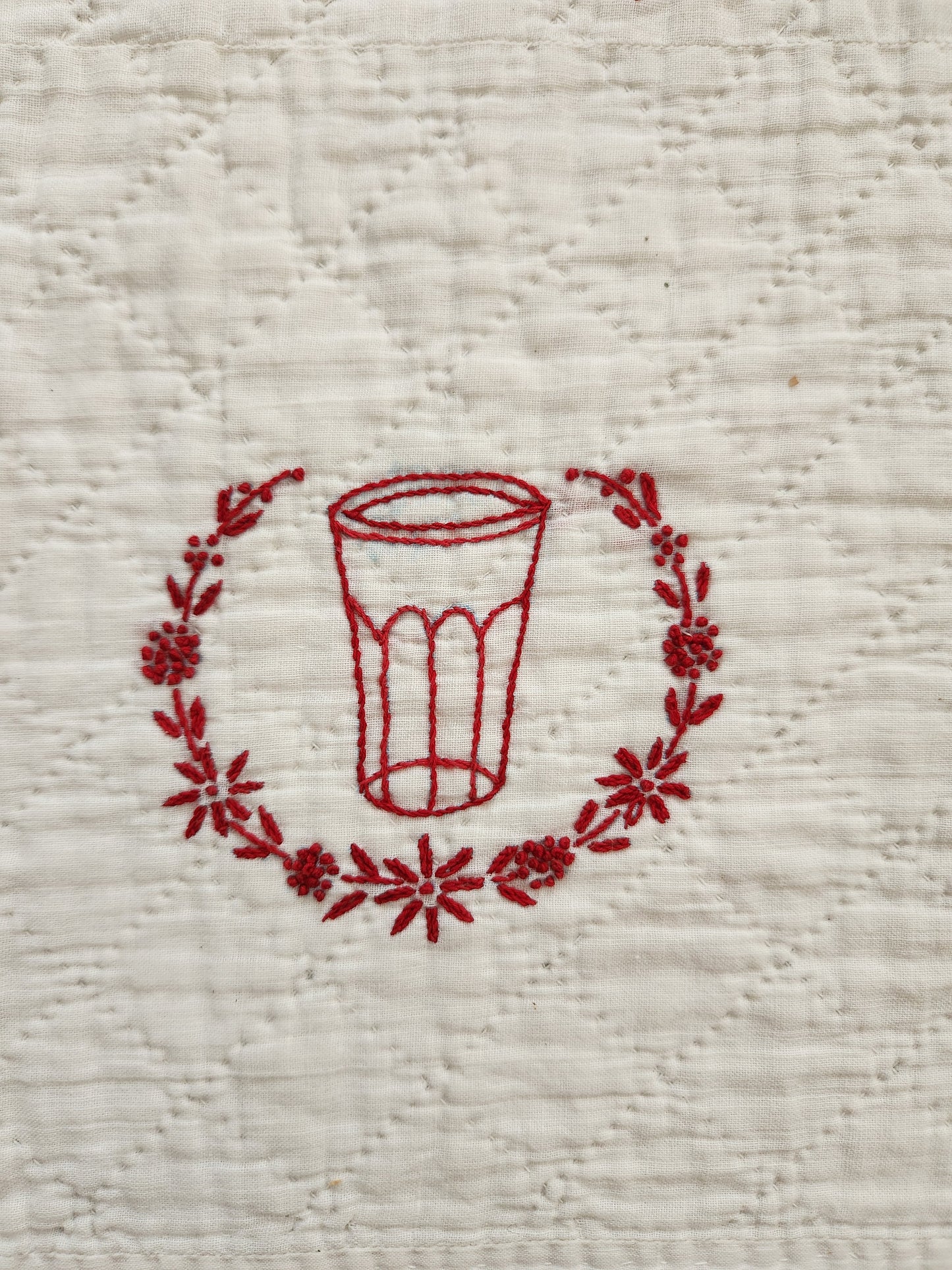 Antique Redwork Quilt c1890