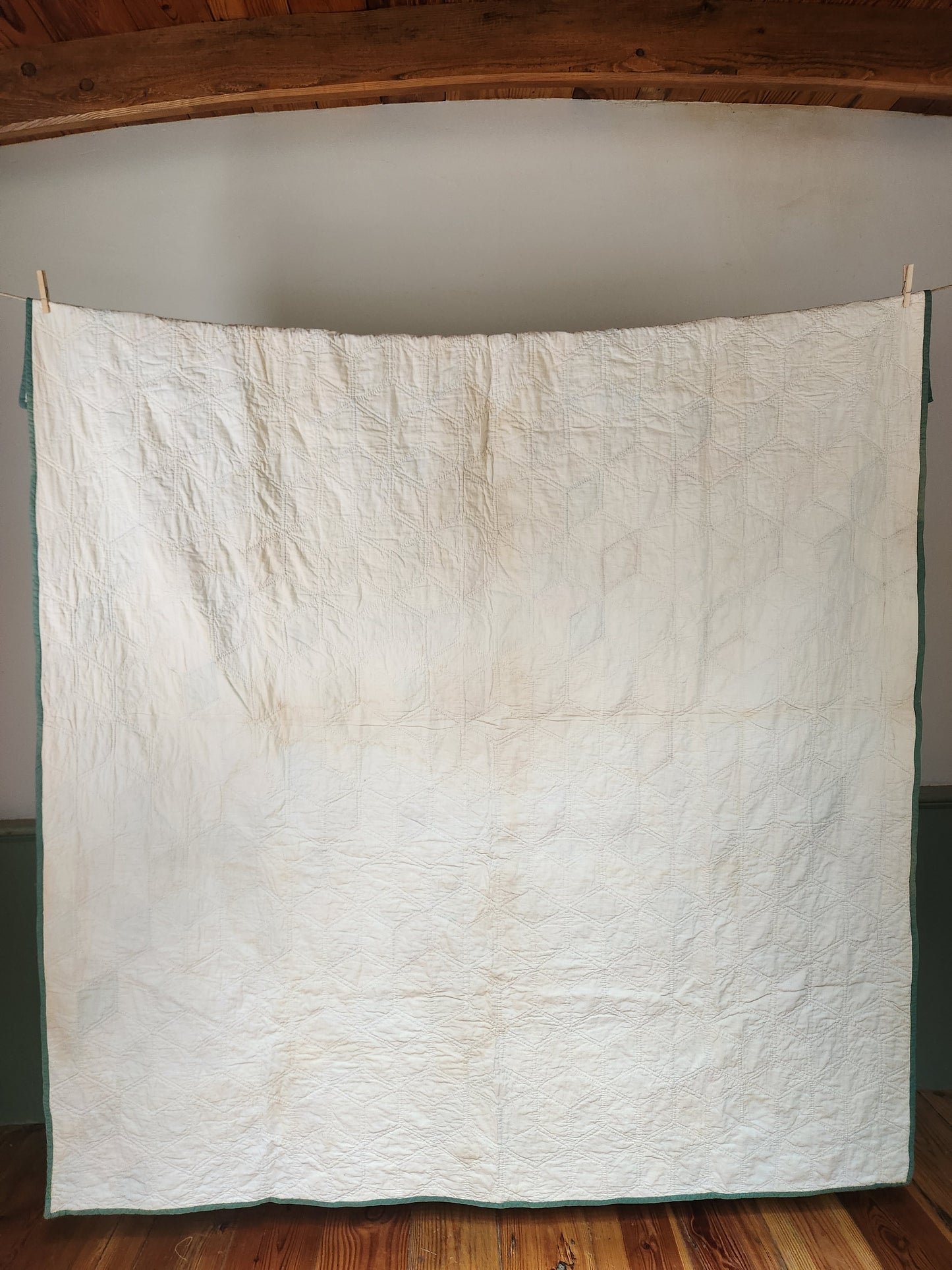 Vintage Tumbling Block Quilt