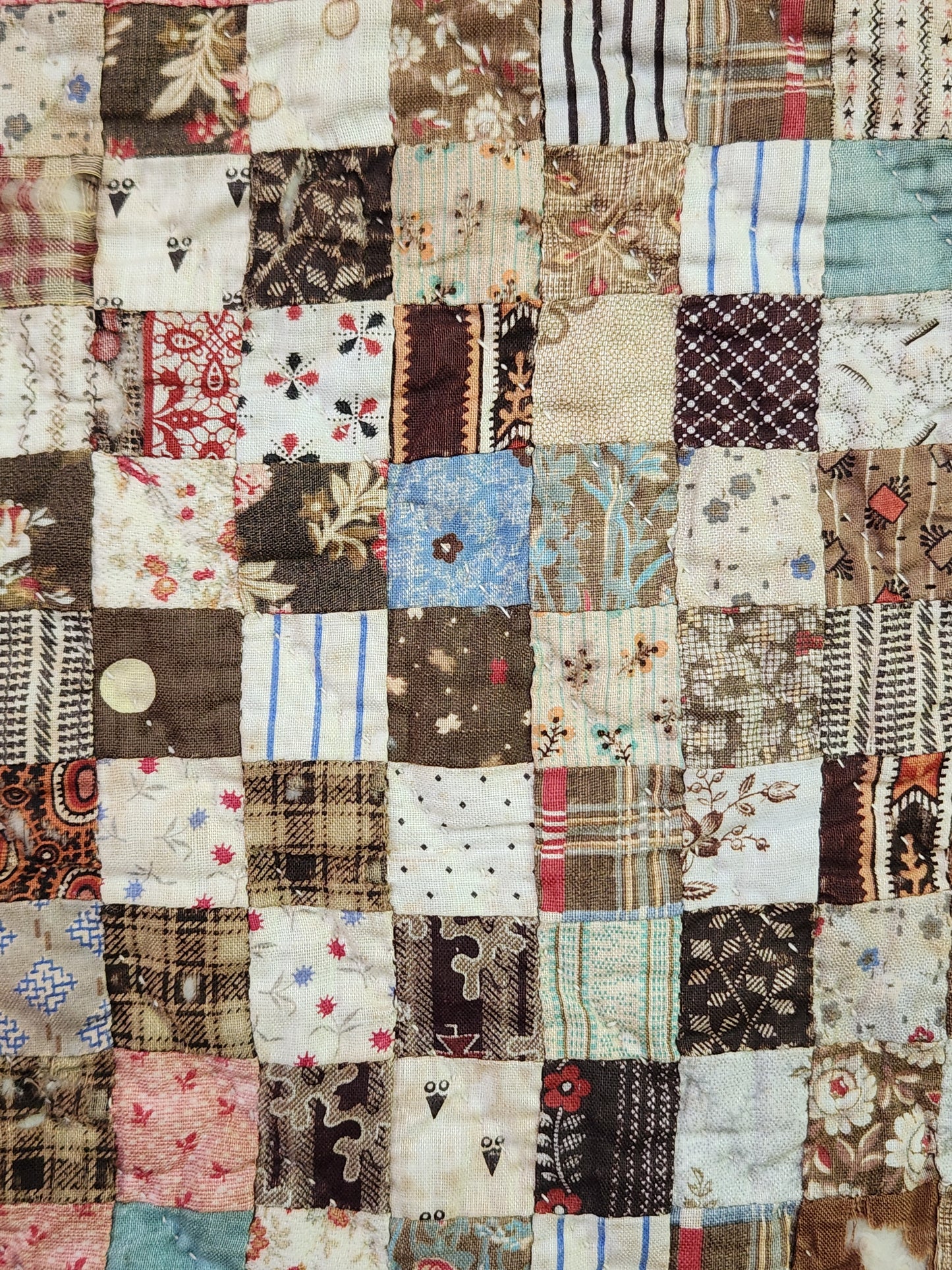 Inscribed Antique Postage Stamp Quilt c1911