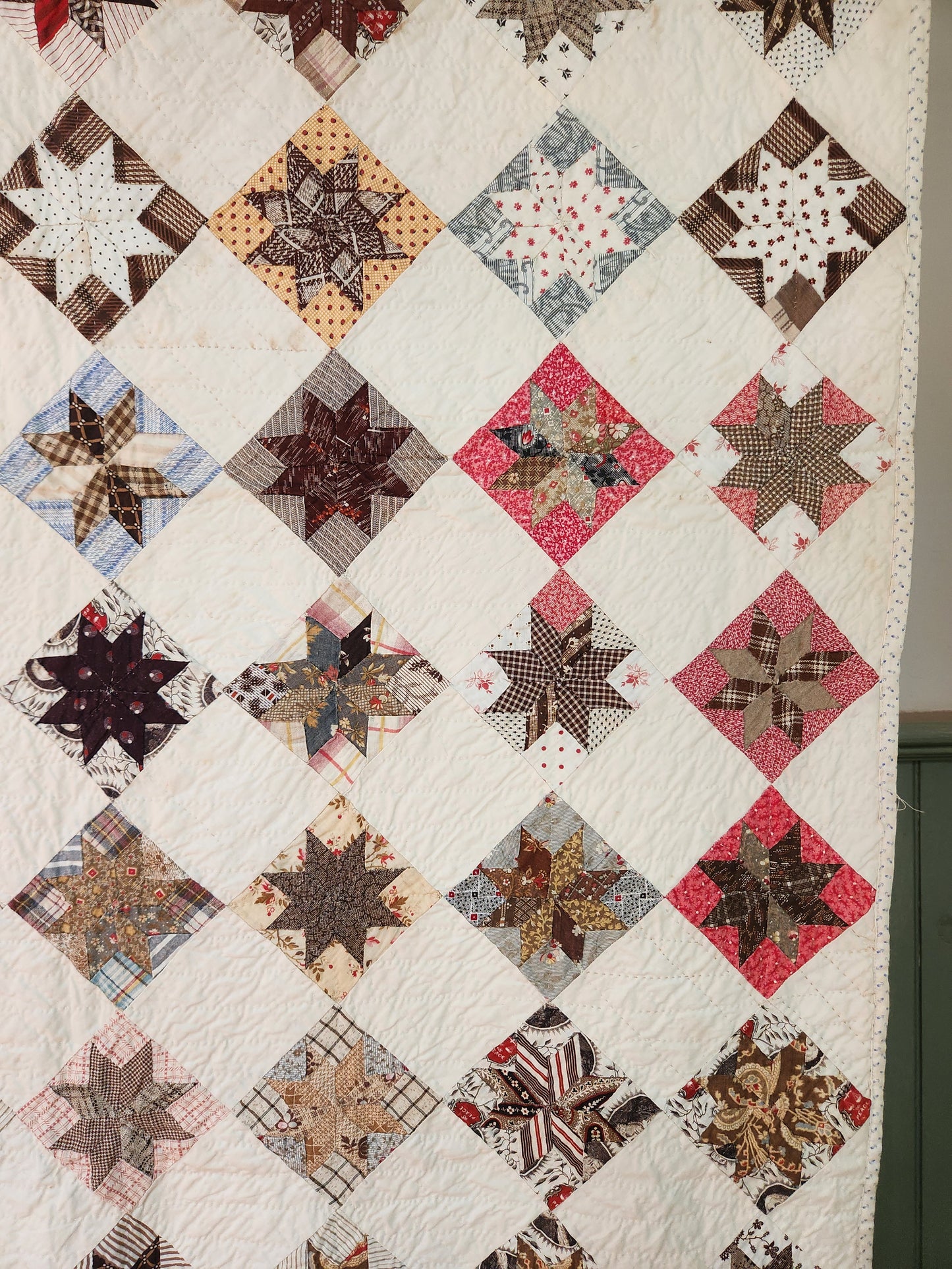 Antique LeMoyne Star Quilt ca 1880