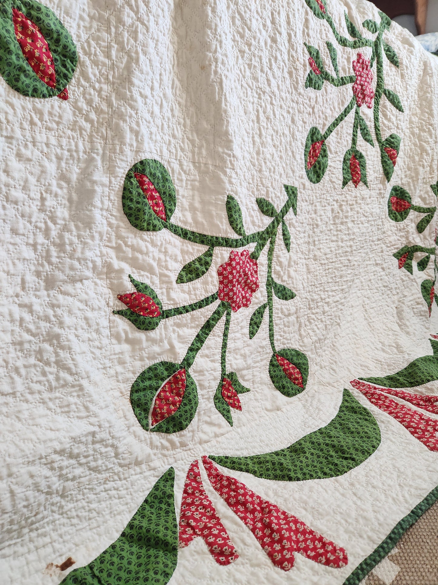 Mid 19th Century Applique Quilt, ca 1850