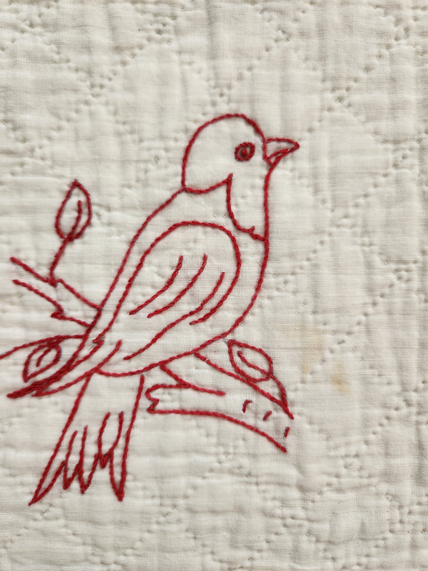 Antique Redwork Quilt c1890