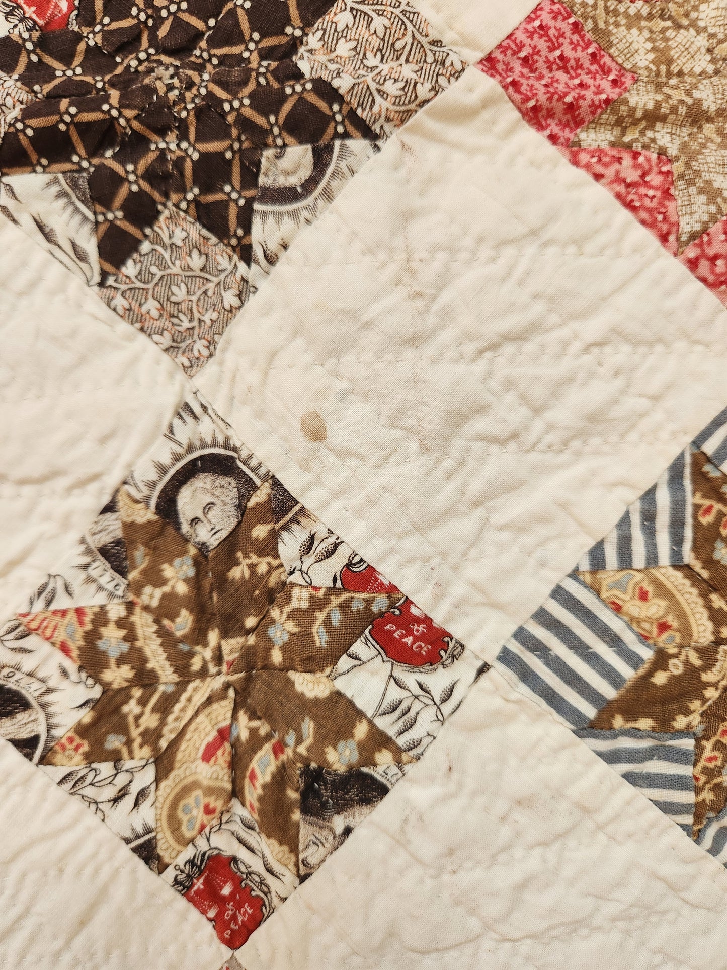 Antique LeMoyne Star Quilt ca 1880