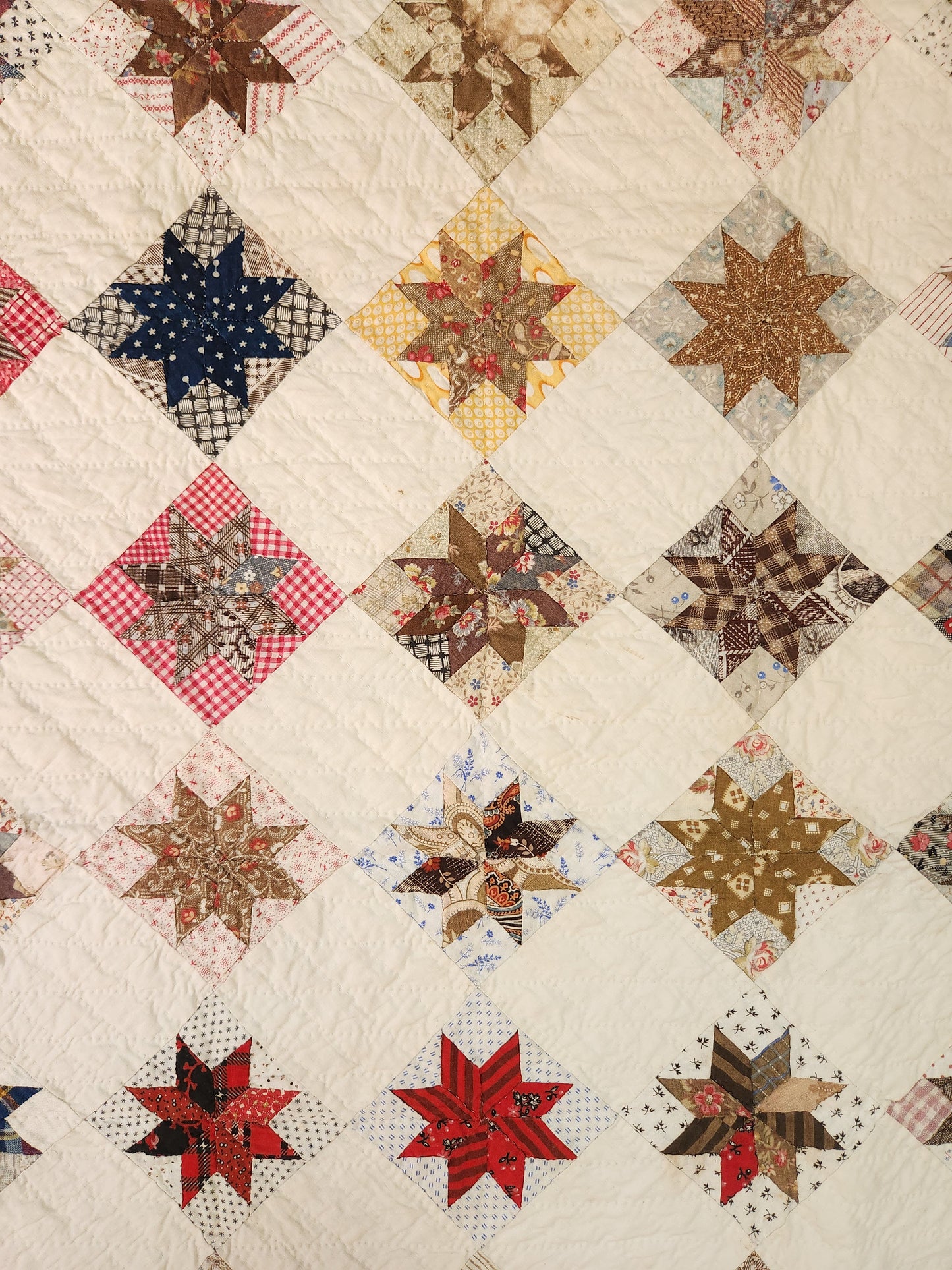 Antique LeMoyne Star Quilt ca 1880