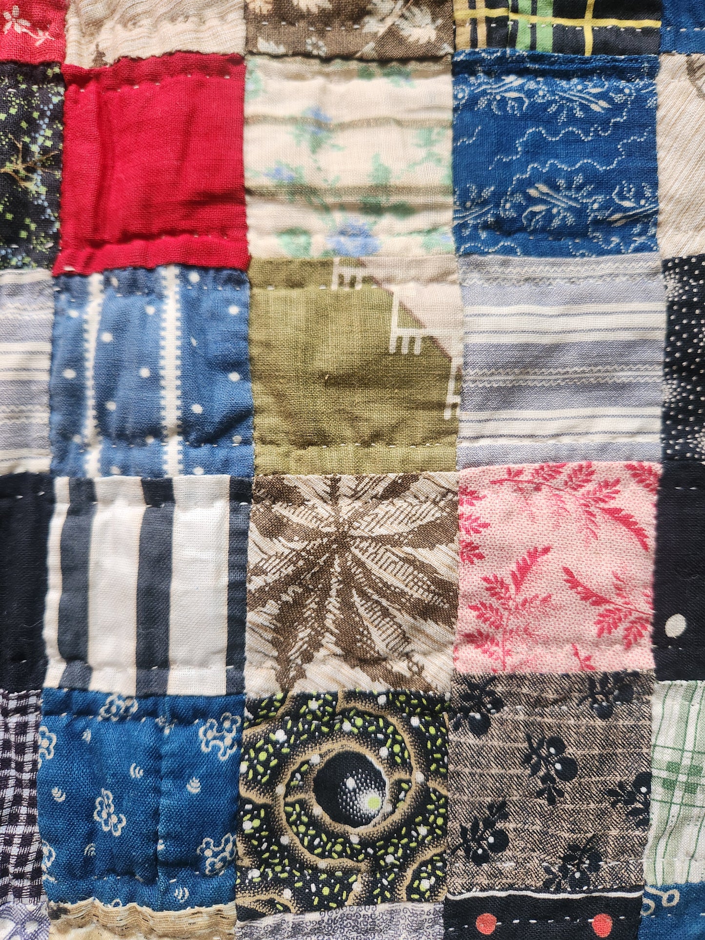 The Eddie Quilt - Antique Postage Stamp Quilt c1890
