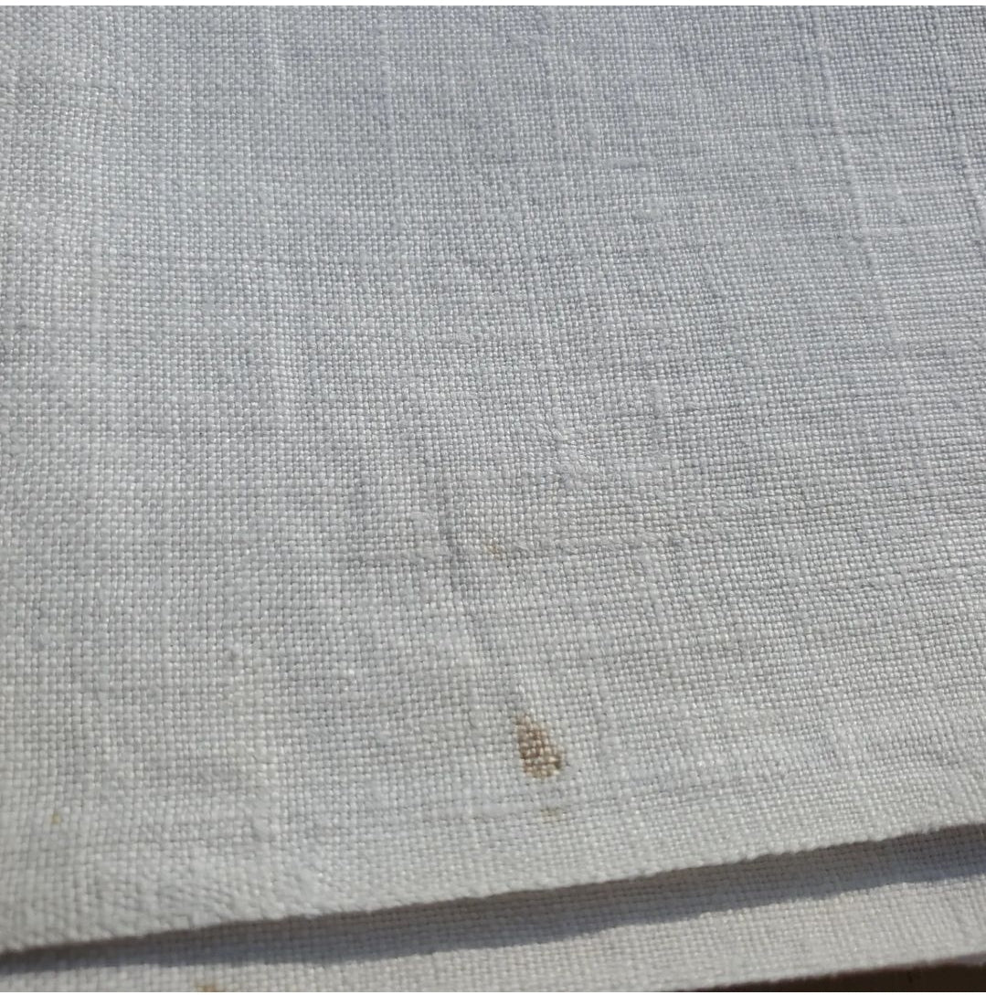 Antique Inscribed Woven Linen Sheet