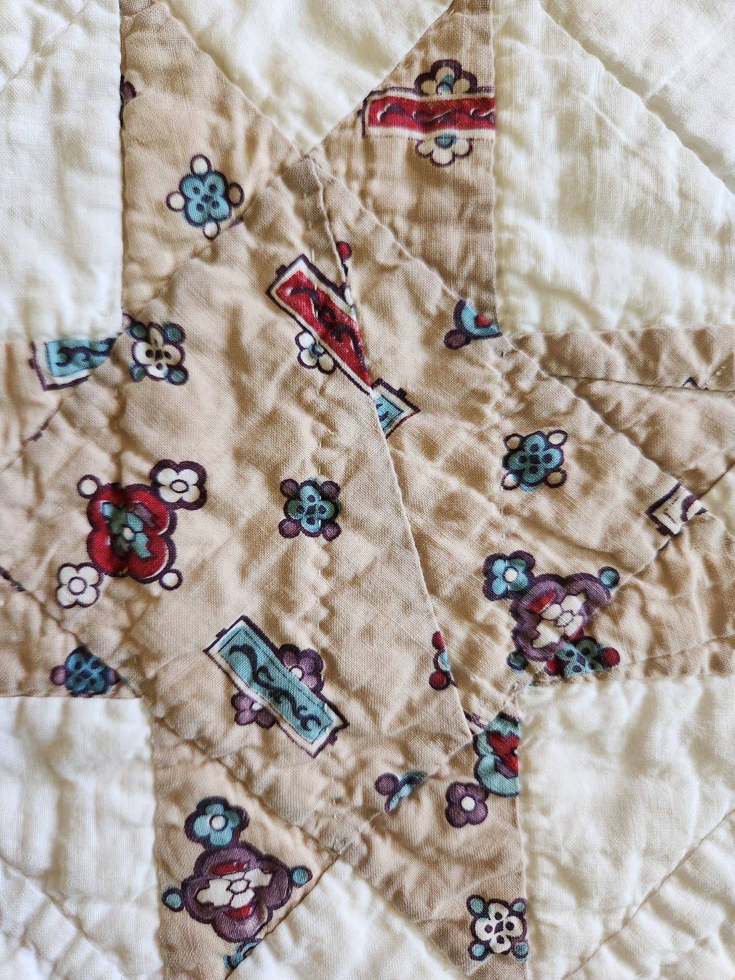 Antique 19th Century Evening Star Quilt
