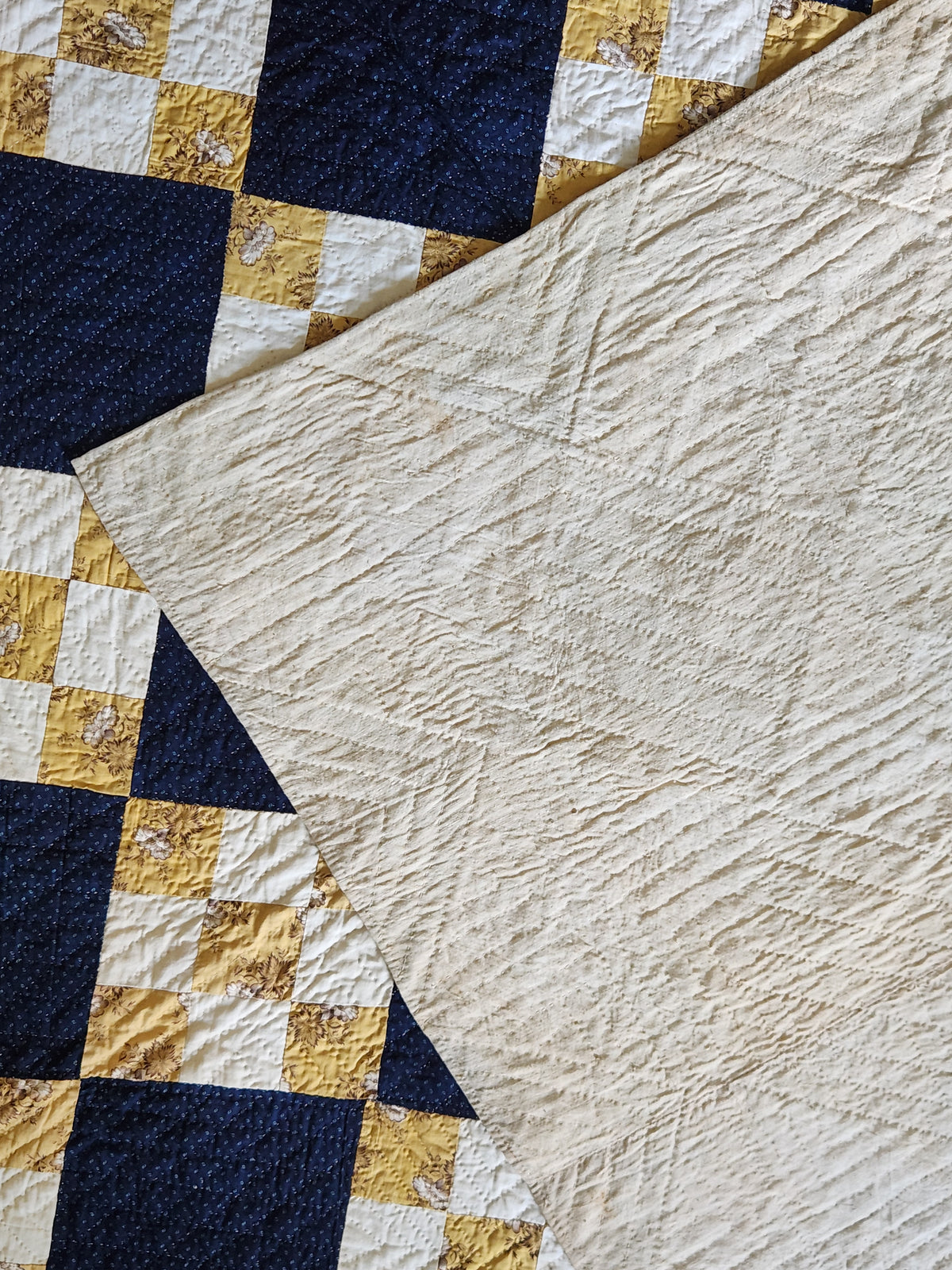 Antique 19th Century Nine Patch Quilt