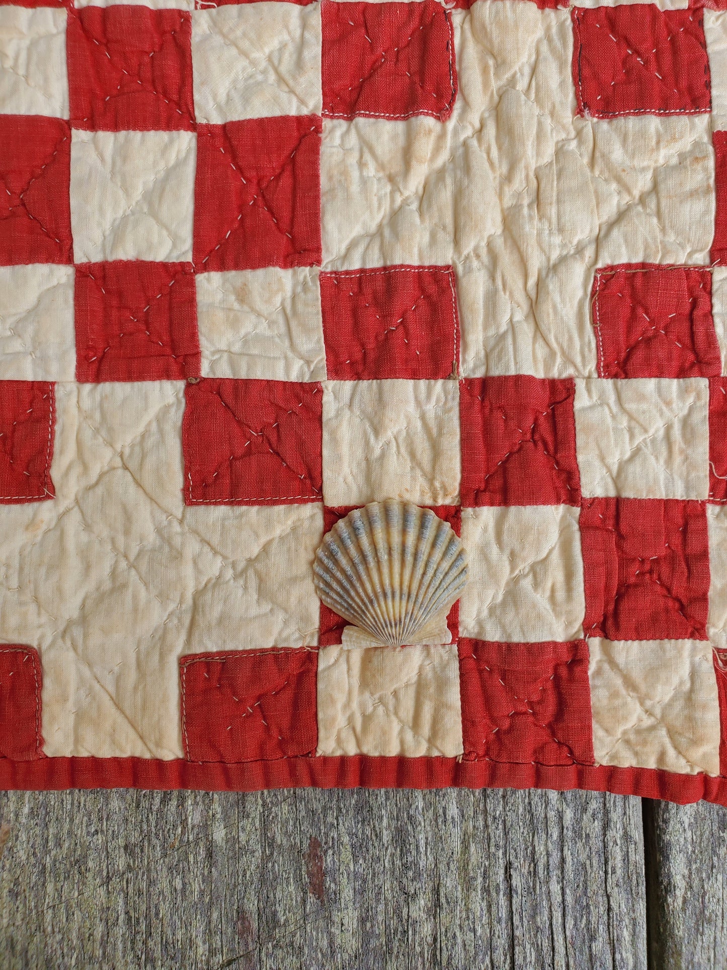 Red and White Doll Quilt