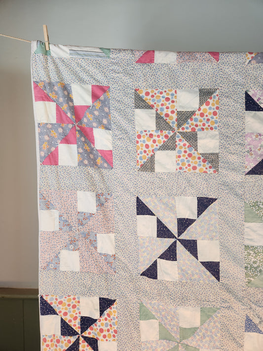 Vintage Pinwheel Quilt c1930