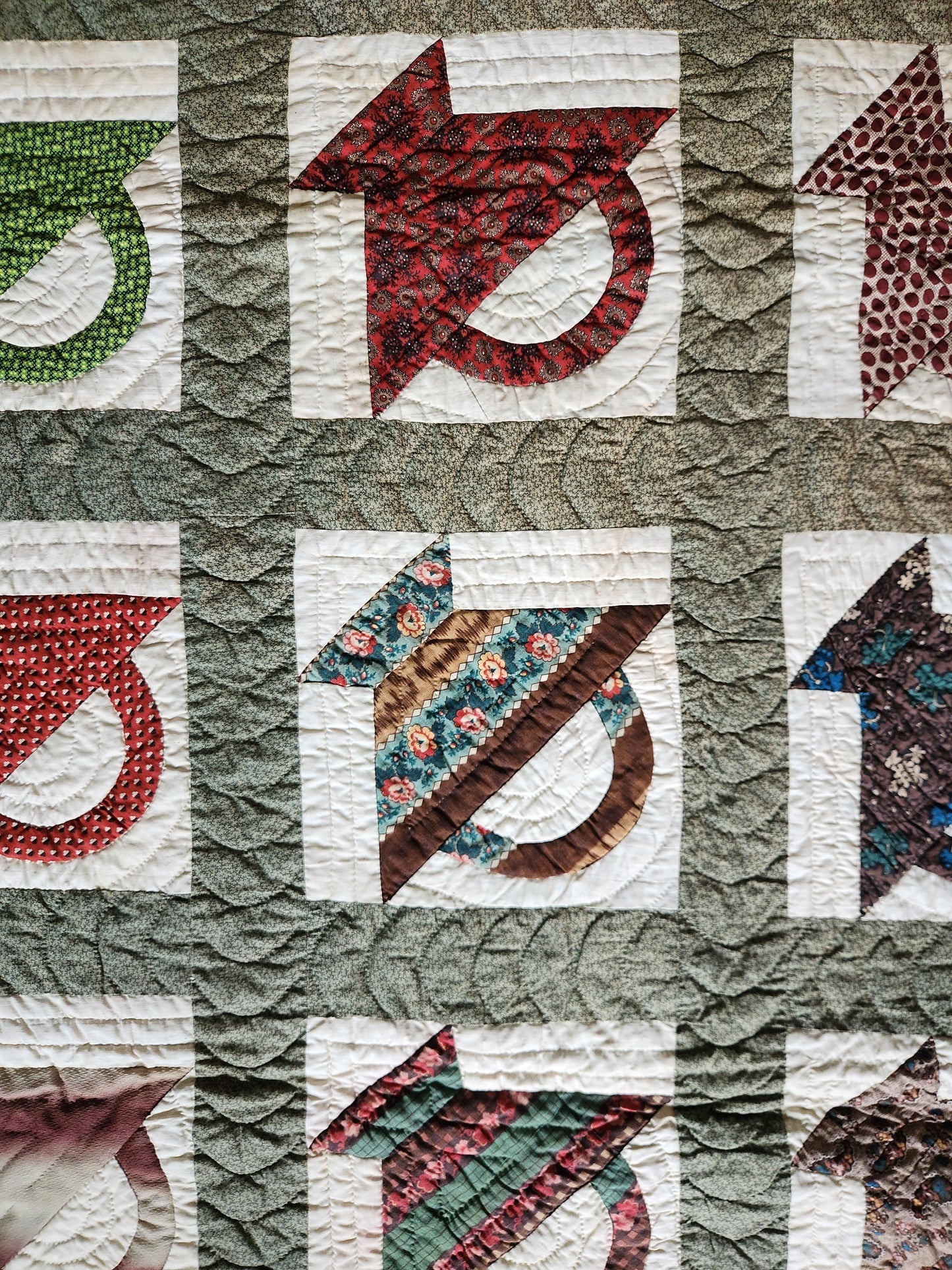 Antique 19th Century Baskets Quilt