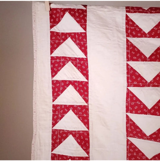 Flying Geese Crib Quilt, ca 1900