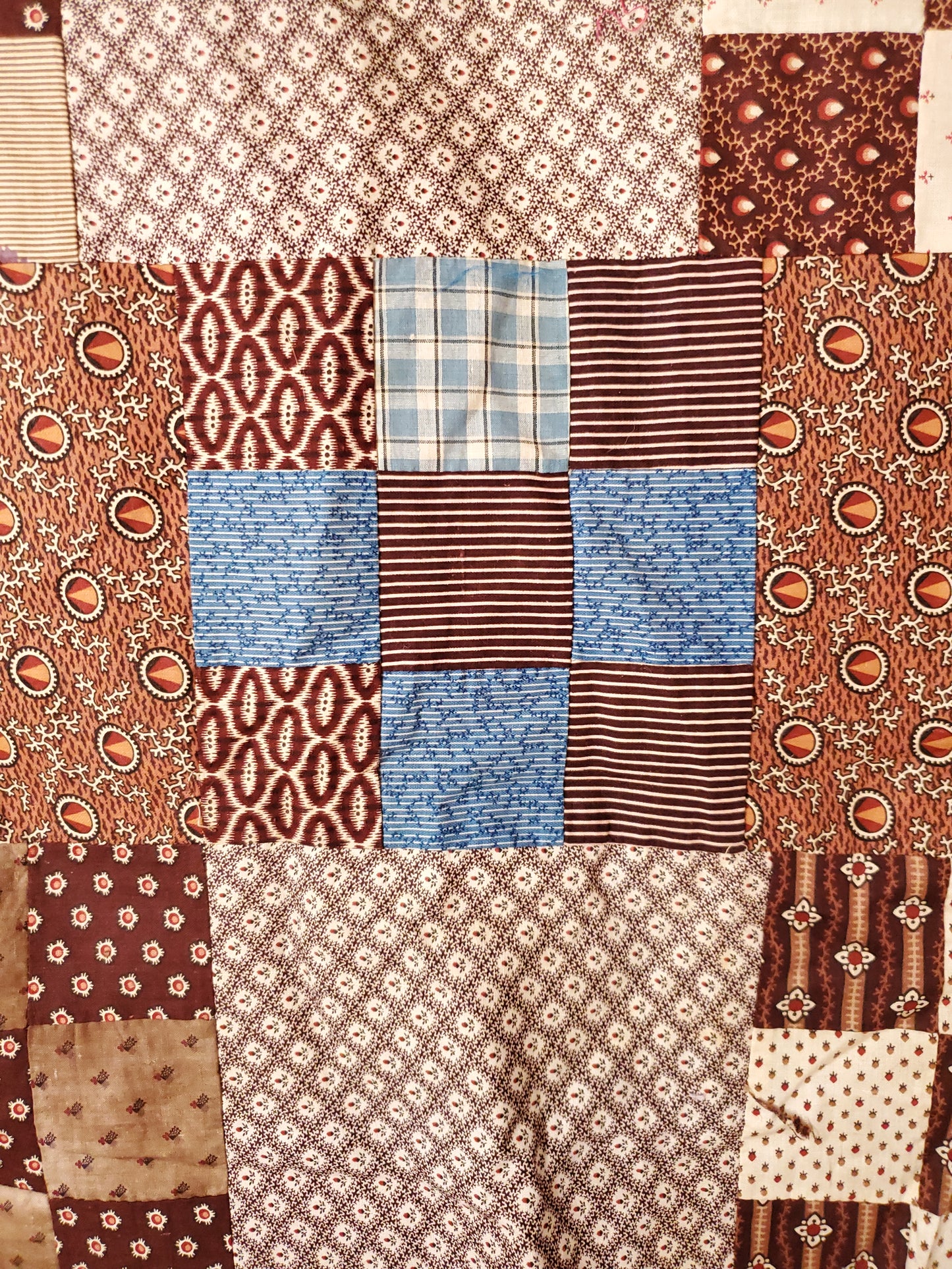 19th Century Antique Madder Quilt Top