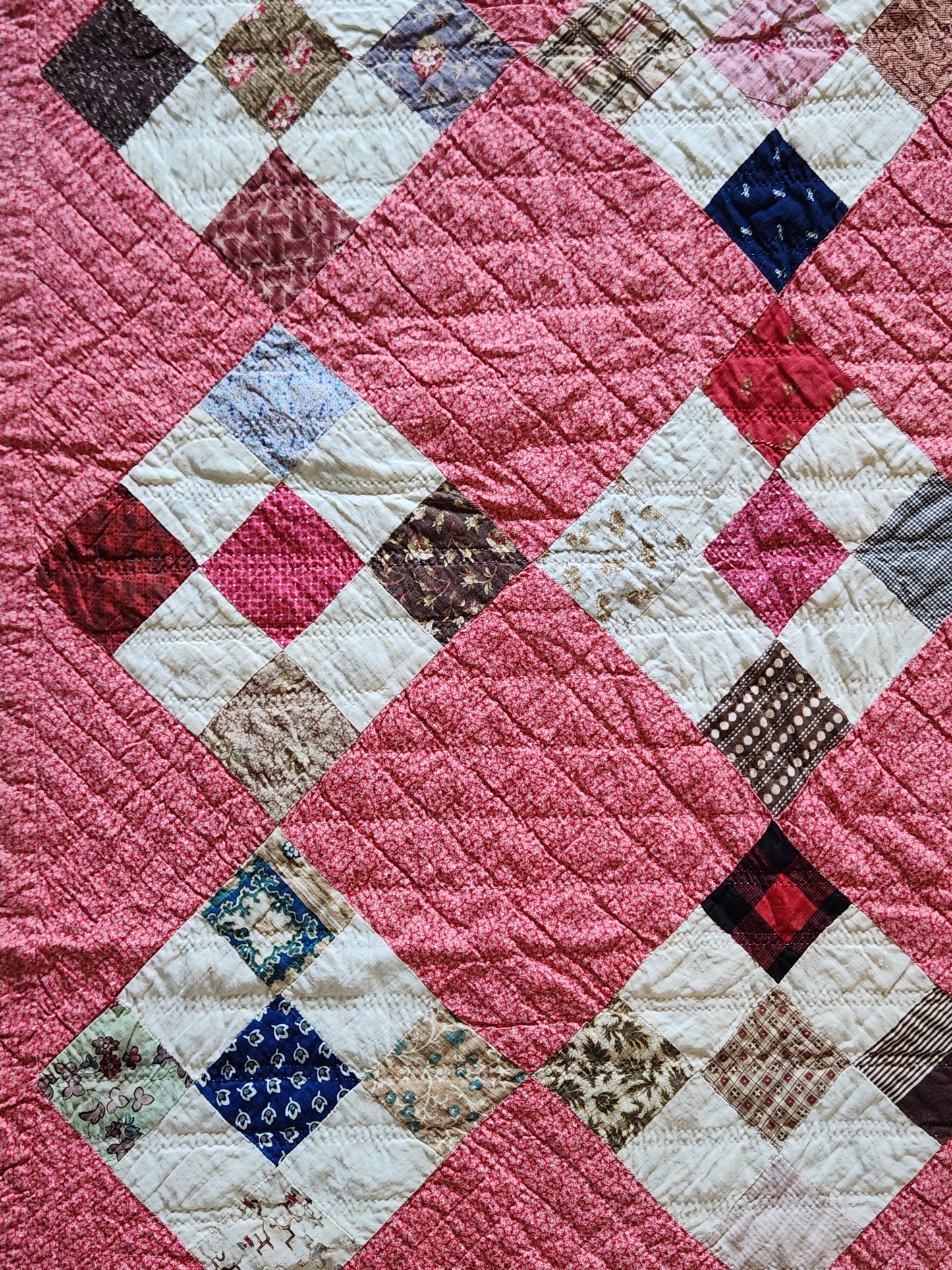 Antique Nine Patch Quilt c1880