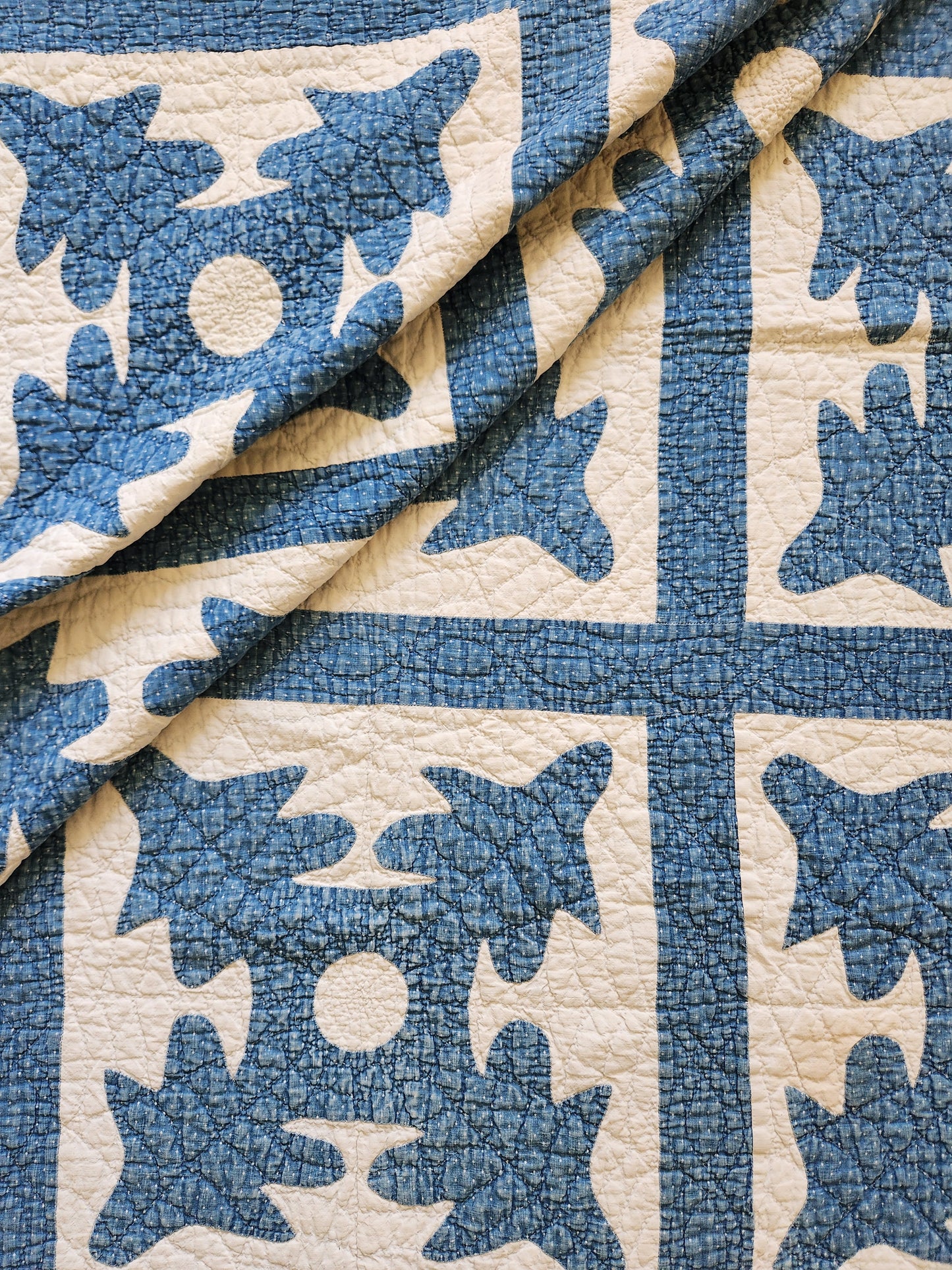 Antique & White Papercut Quilt c1900