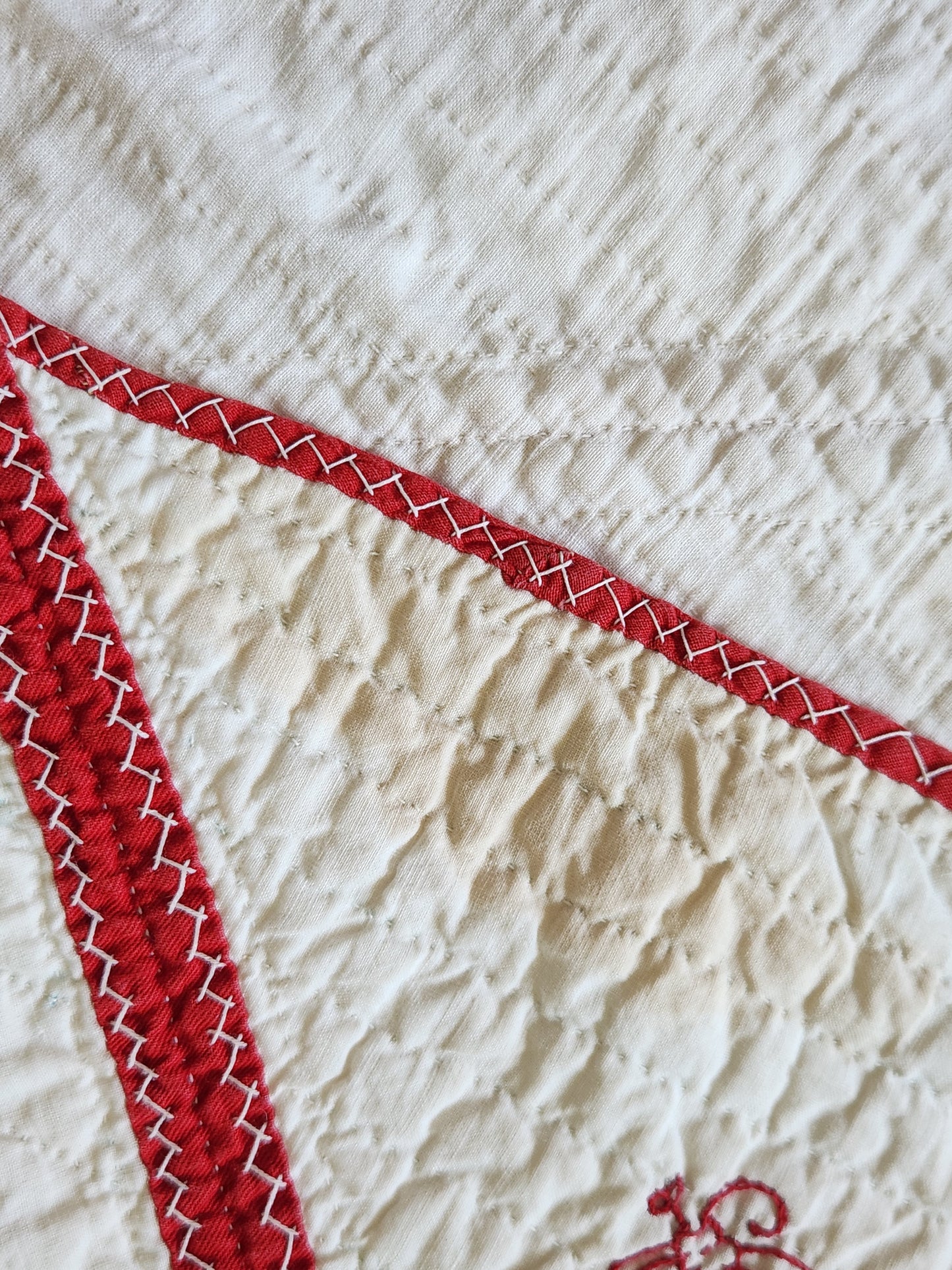 Antique Redwork Quilt, 1890