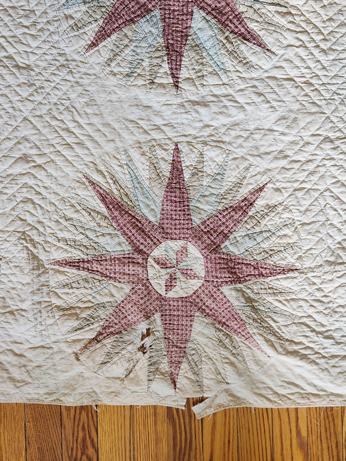 Antique 19th Century Compass Quilt