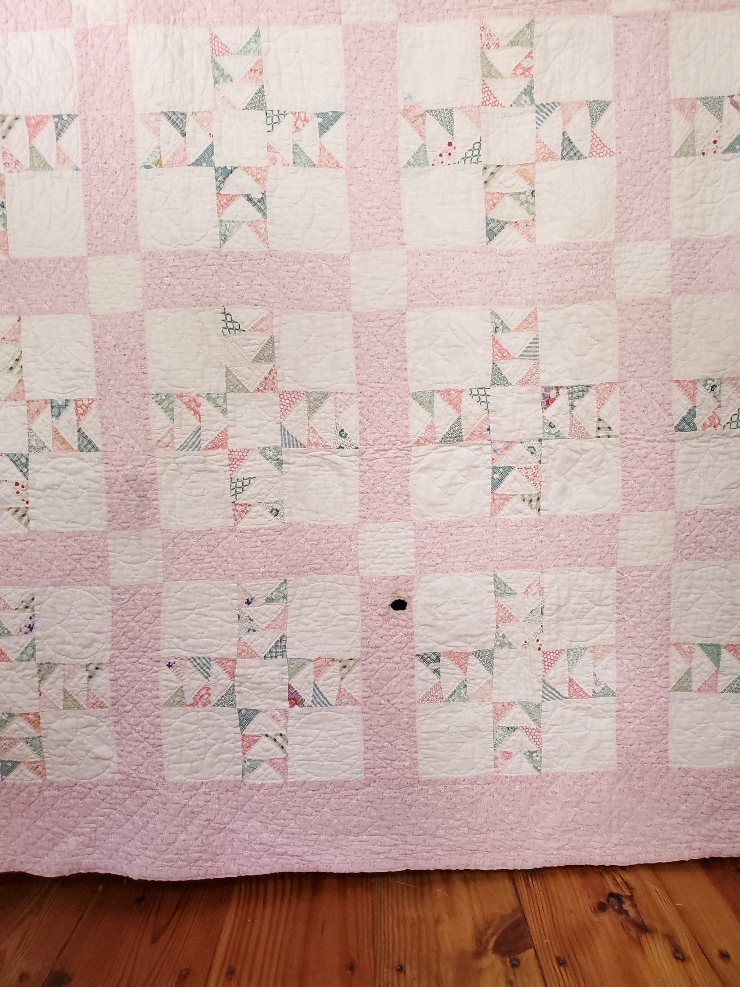 Vintage Feed Sack Wild Goose Chase Quilt